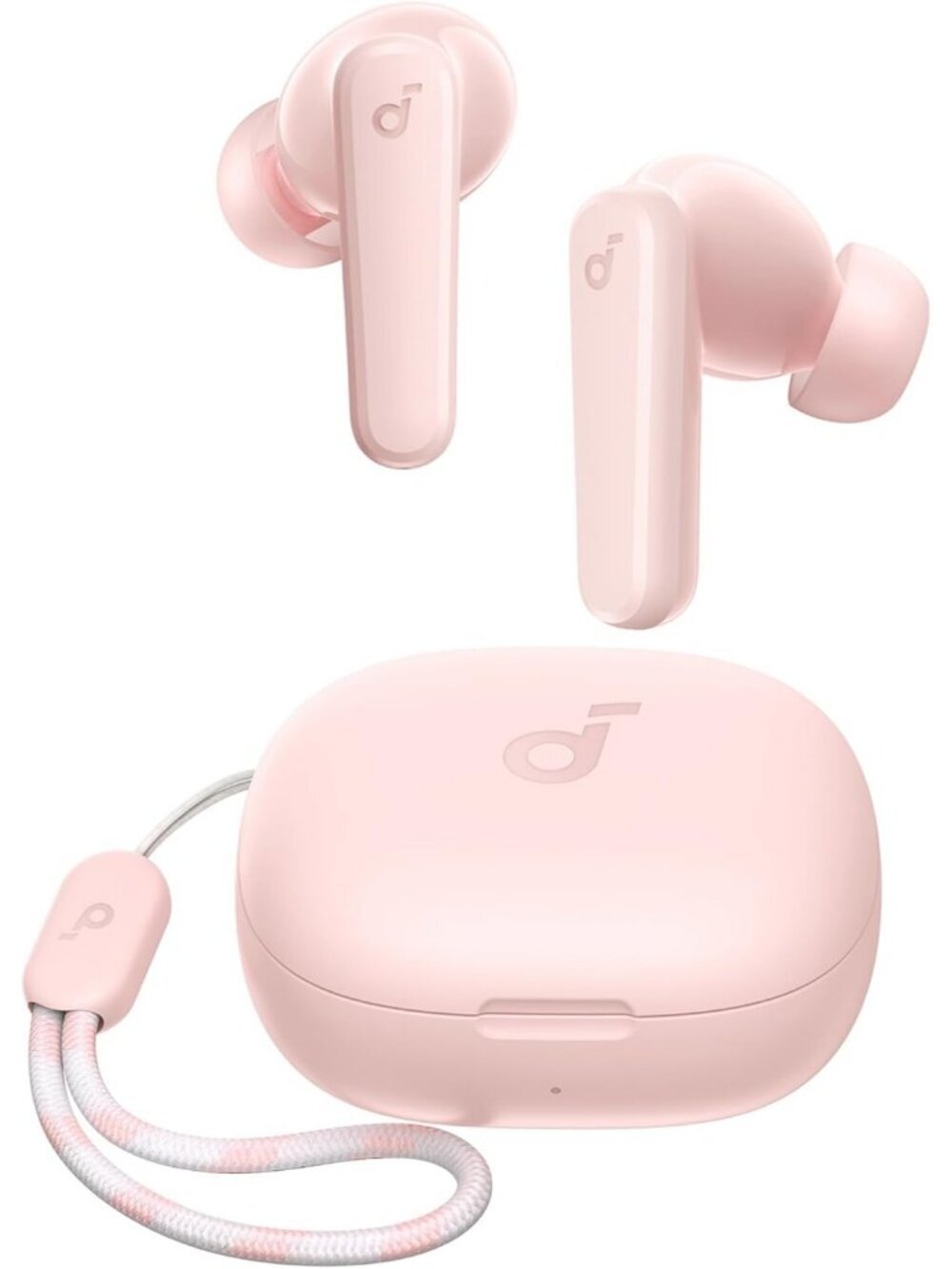 Wireless Pink Anker P20i True Big Bass 30H Playtime Clear Call Bluetooth Earbud